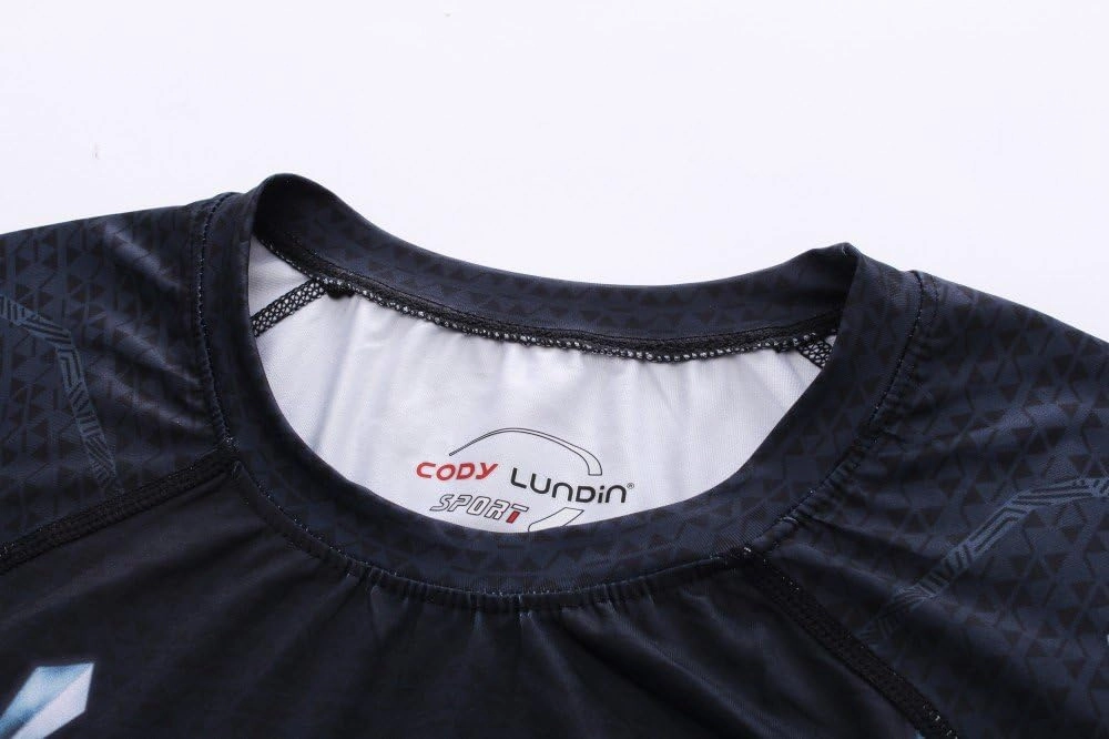 Men's Compression Shirt Short Sleeve Printing Cool Dry T-Shirt Running Sports Baselayer Tee