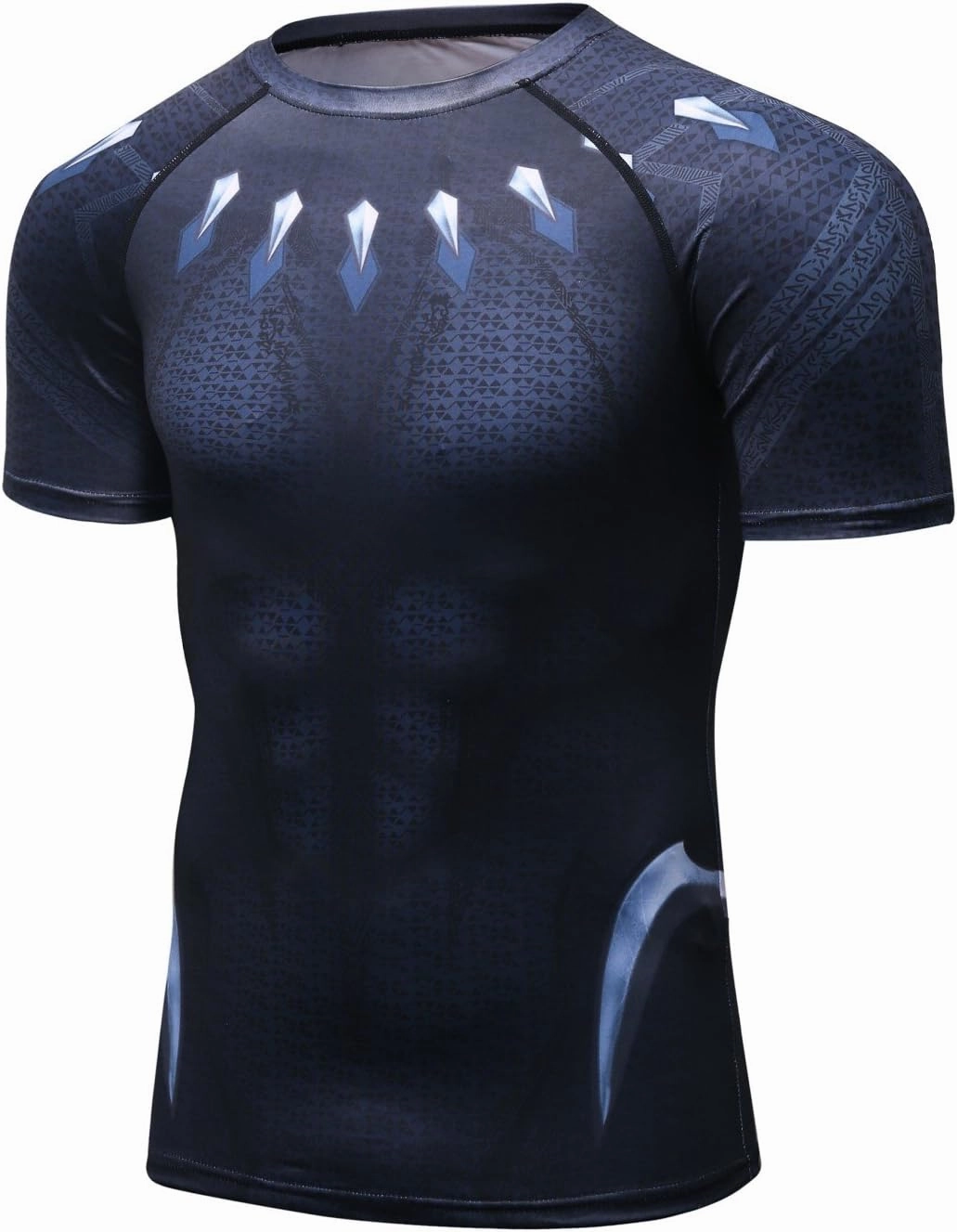 Men's Compression Shirt Short Sleeve Printing Cool Dry T-Shirt Running Sports Baselayer Tee