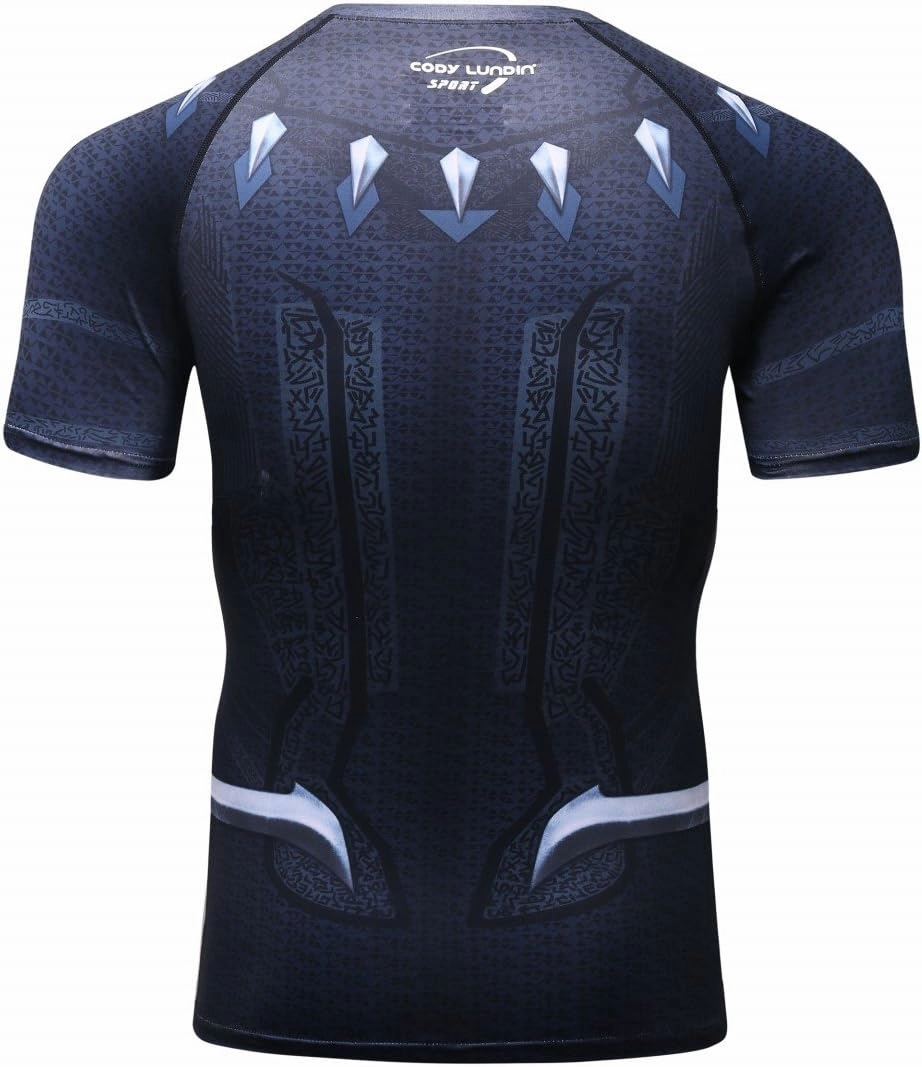 Men's Compression Shirt Short Sleeve Printing Cool Dry T-Shirt Running Sports Baselayer Tee