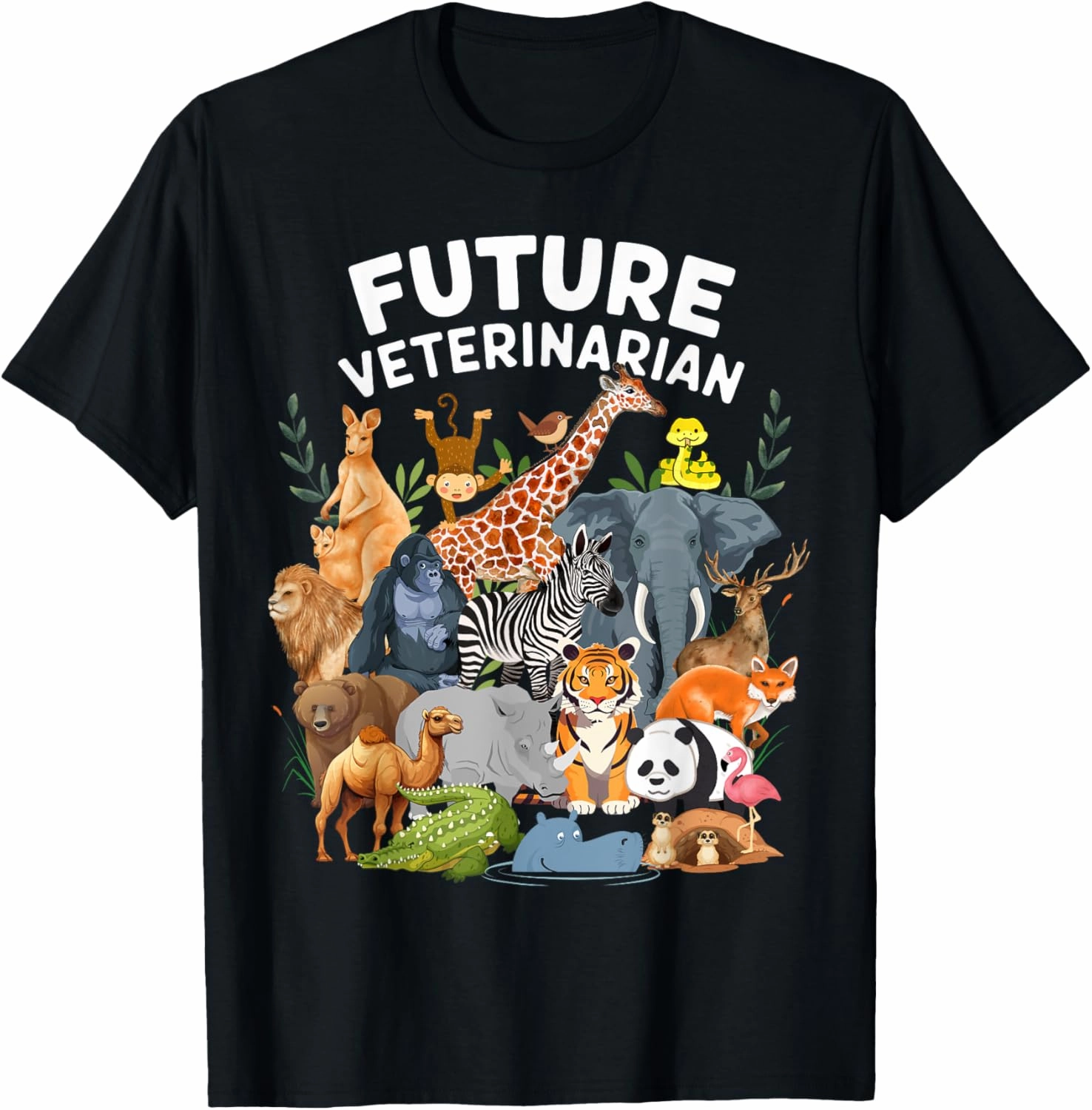 Men Women Kids Future Veterinarian Wildlife Animals Lovers T-Shirt