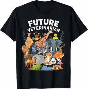 Men Women Kids Future Veterinarian Wildlife Animals Lovers T-Shirt