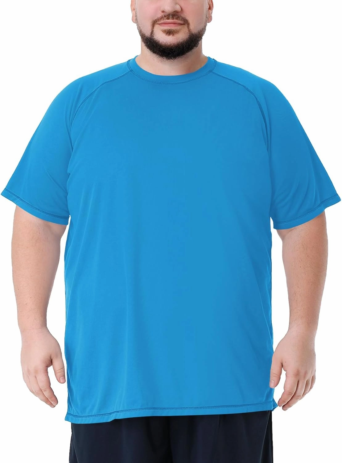 Mens Big and Tall Swim Shirt Sun Protection UPF 50  Rash Gard Quick Dry T-Shirt