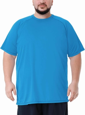 Mens Big and Tall Swim Shirt Sun Protection UPF 50  Rash Gard Quick Dry T-Shirt