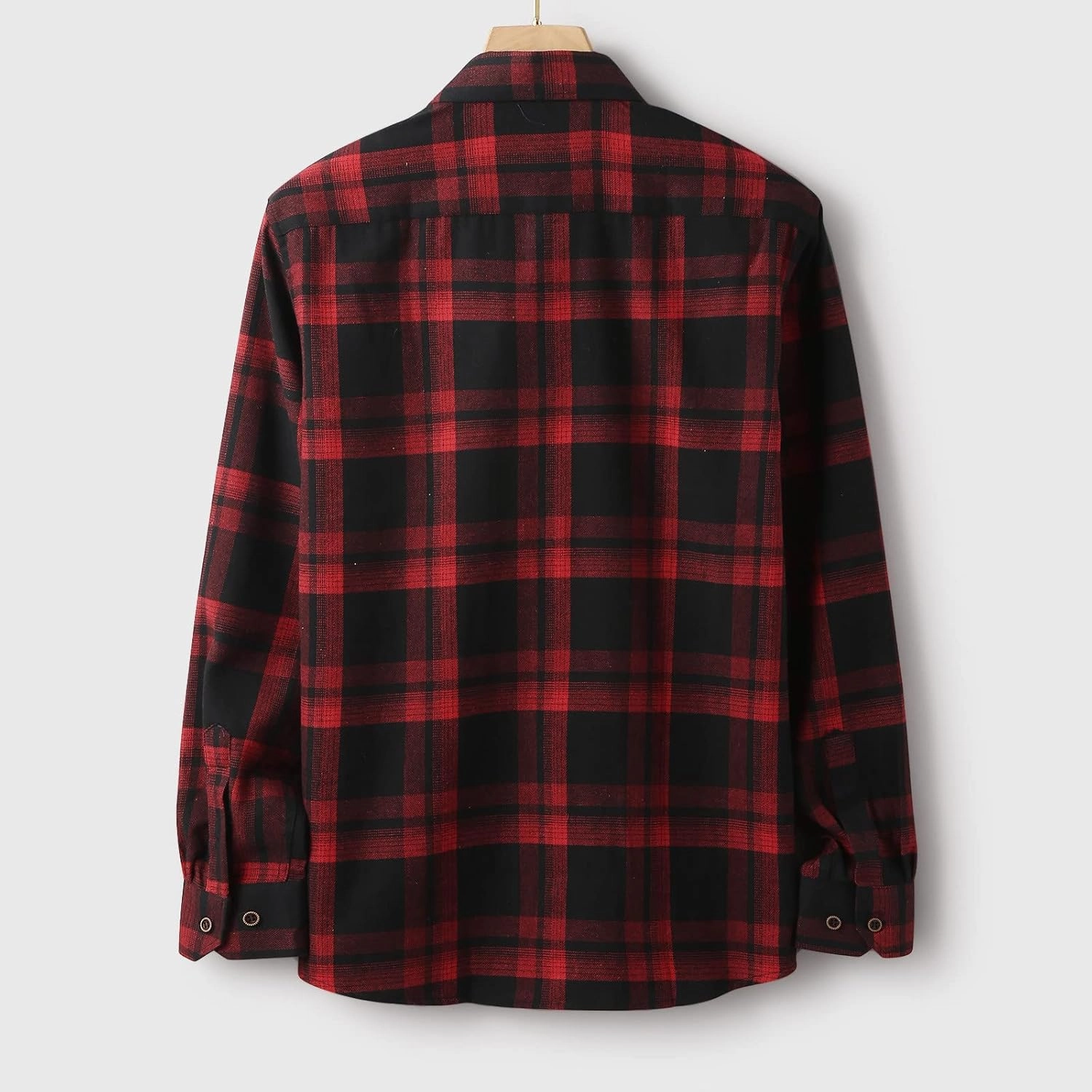 Mens Plaid Jacket Fashionable Square Printing Lightweight Breathable Long Sleeve Lapel Formal Shirt with Hood for
