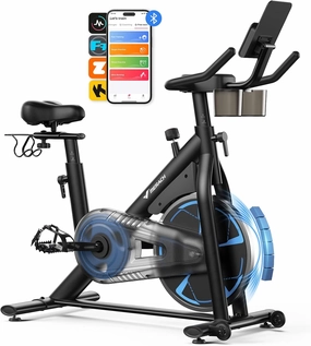 MERACH Indoor Cycling Bike, Exercise Bike for Home with Magnetic/Auto Resistance, Bluetooth Stationary Bike with APP Data Tracking, and Tablet Holder