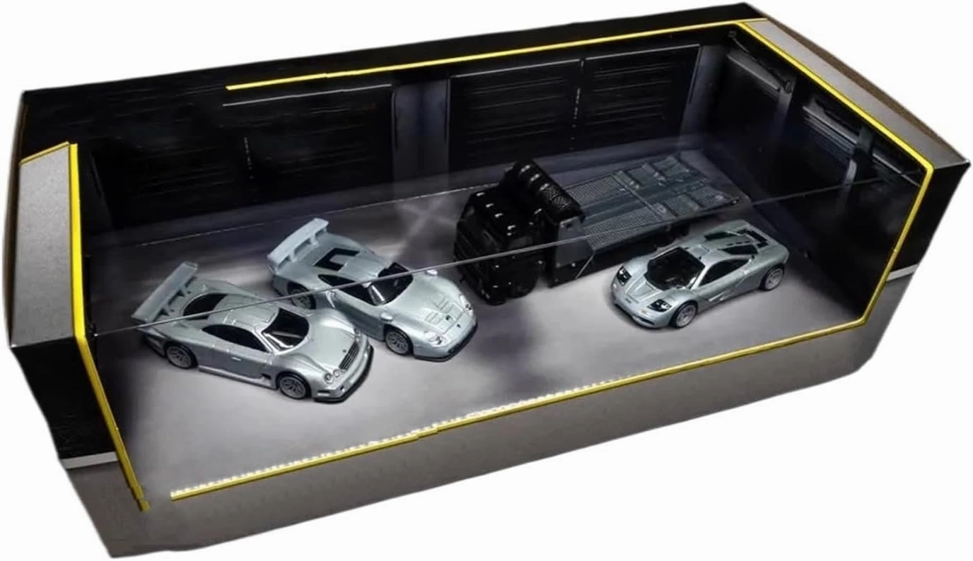 Metal Car Model 1:64 for Porsche 911 GT1 Mclaren F1 Benz CLK-GTR Alloy Diecast Model Collectible Cars Birthday Gift Die Cast Vehicles