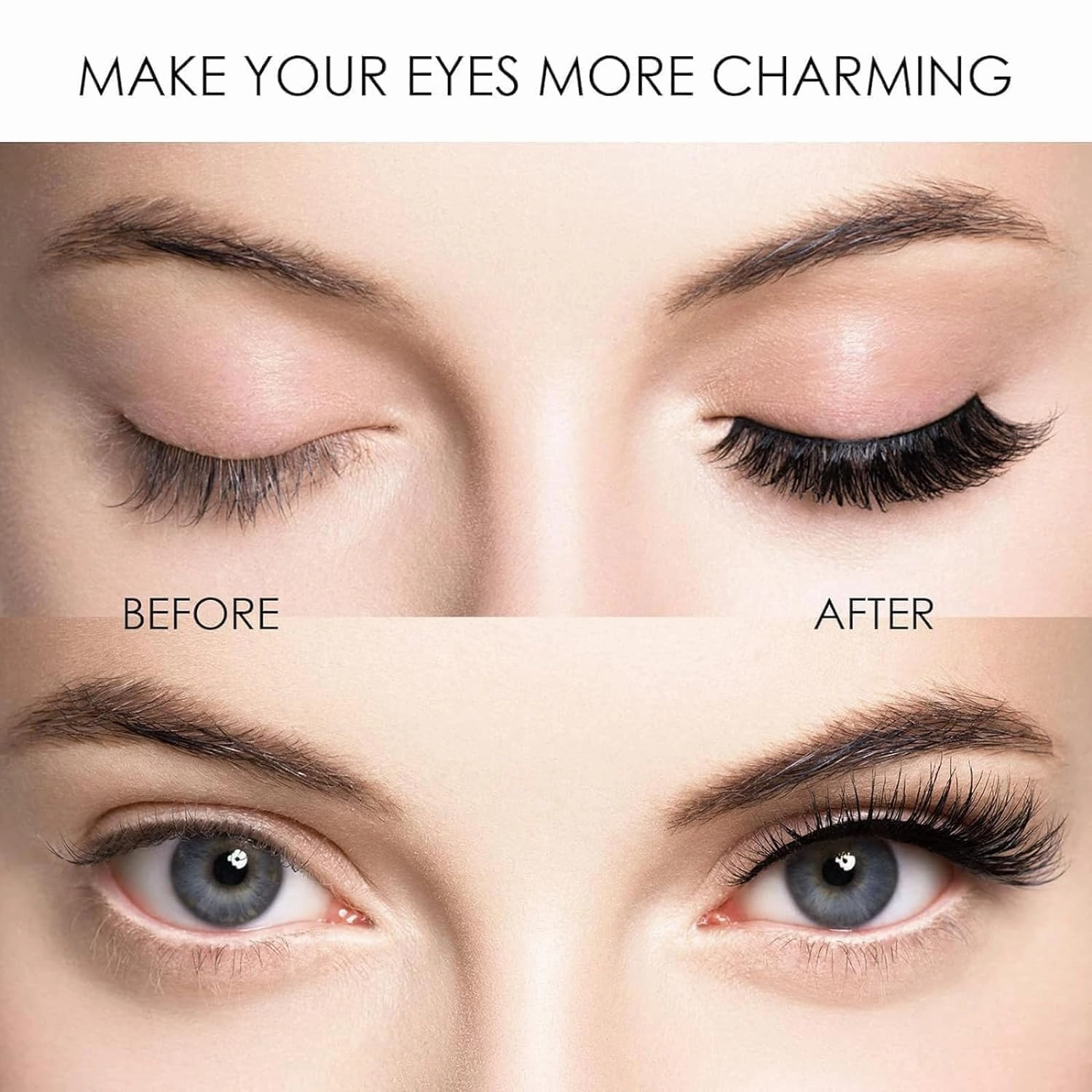 Meylora Magnetic Lashes, Meylora Magnetic Eyelashes, Magnetic Eyelashes Without Eyeliner, 2025 New Eyelashes Magnetic Lashes, Magnetic Lashes with Applicator, Reusable and No Glue Needed (USB03-3)