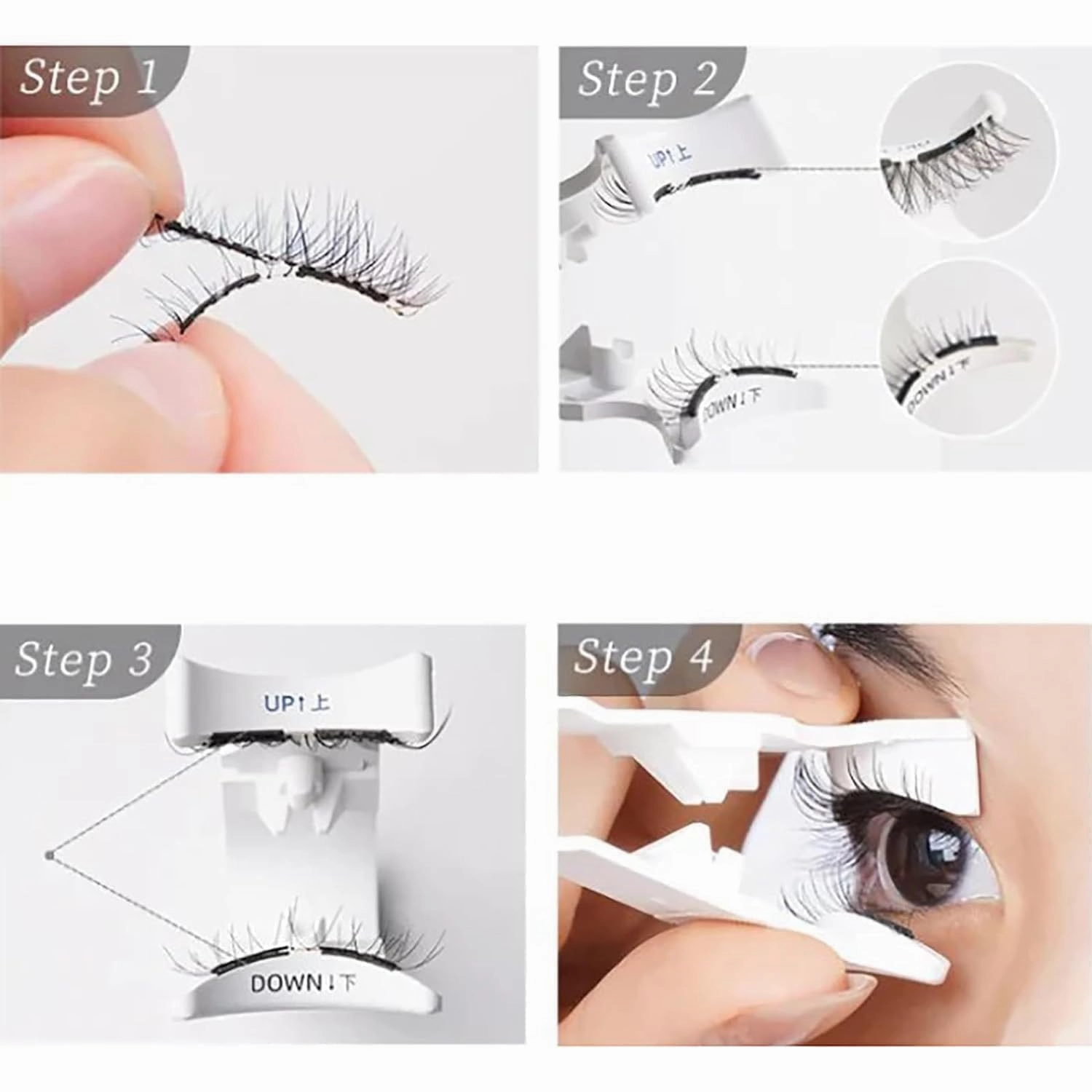 Meylora Magnetic Lashes, Meylora Magnetic Eyelashes, Magnetic Eyelashes Without Eyeliner, 2025 New Eyelashes Magnetic Lashes, Magnetic Lashes with Applicator, Reusable and No Glue Needed (USB03-3)