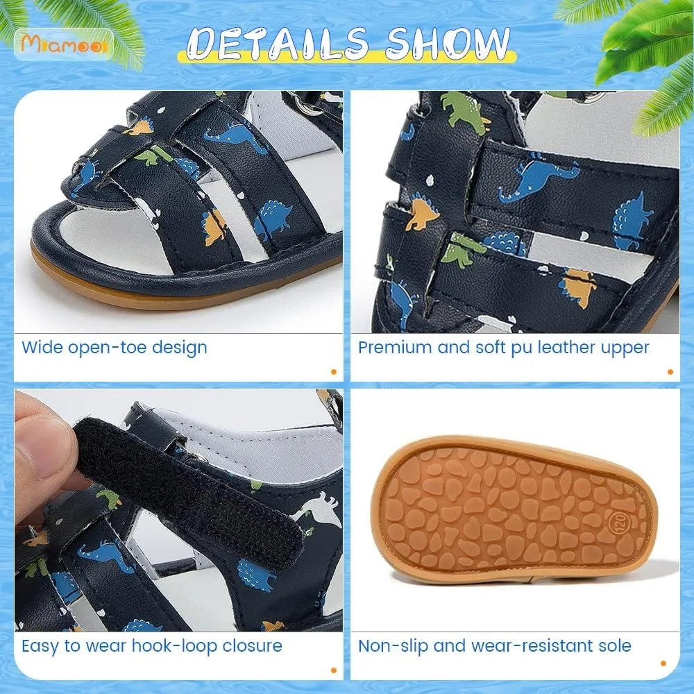 Miamooi Infant Baby Boys Girls Summer Beach Sandals Non Slip Soft Rubber Sole Toddler Outdoor Closed-Toe First Walker Shoes