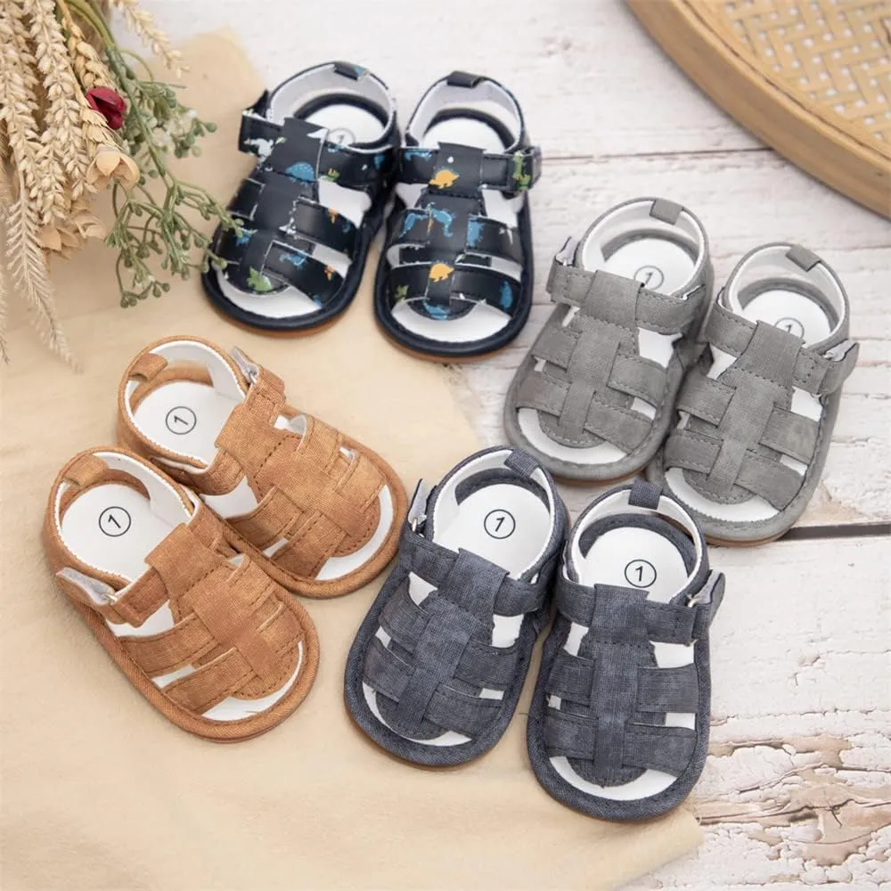 Miamooi Infant Baby Boys Girls Summer Beach Sandals Non Slip Soft Rubber Sole Toddler Outdoor Closed-Toe First Walker Shoes