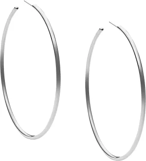 Michael Kors Stainless Steel and Pavé Crystal Hoop Earrings for Women