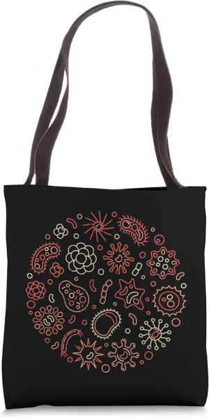 Microbe, Bacteria, Virus Microbiology Distressed Design Tote Bag