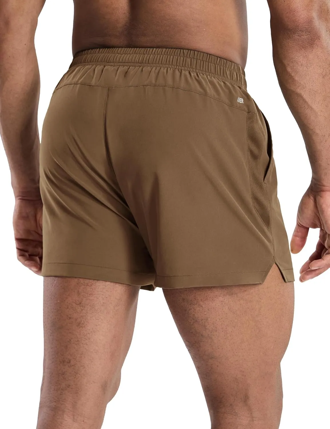 MIER Mens 3 Inch Shorts for Athletic Running Dry Fit Lightweight Workout Gym Active Shorts with Brief Liner, Pockets