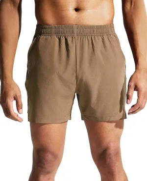 MIER Men's 5 Inch Running Athletic Shorts with Pockets Quick Dry Lightweight Gym Workout Shorts, Elastic Waist
