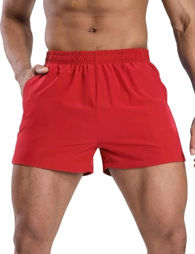 MIER Mens 3 Inch Shorts for Athletic Running Dry Fit Lightweight Workout Gym Active Shorts with Brief Liner, Pockets