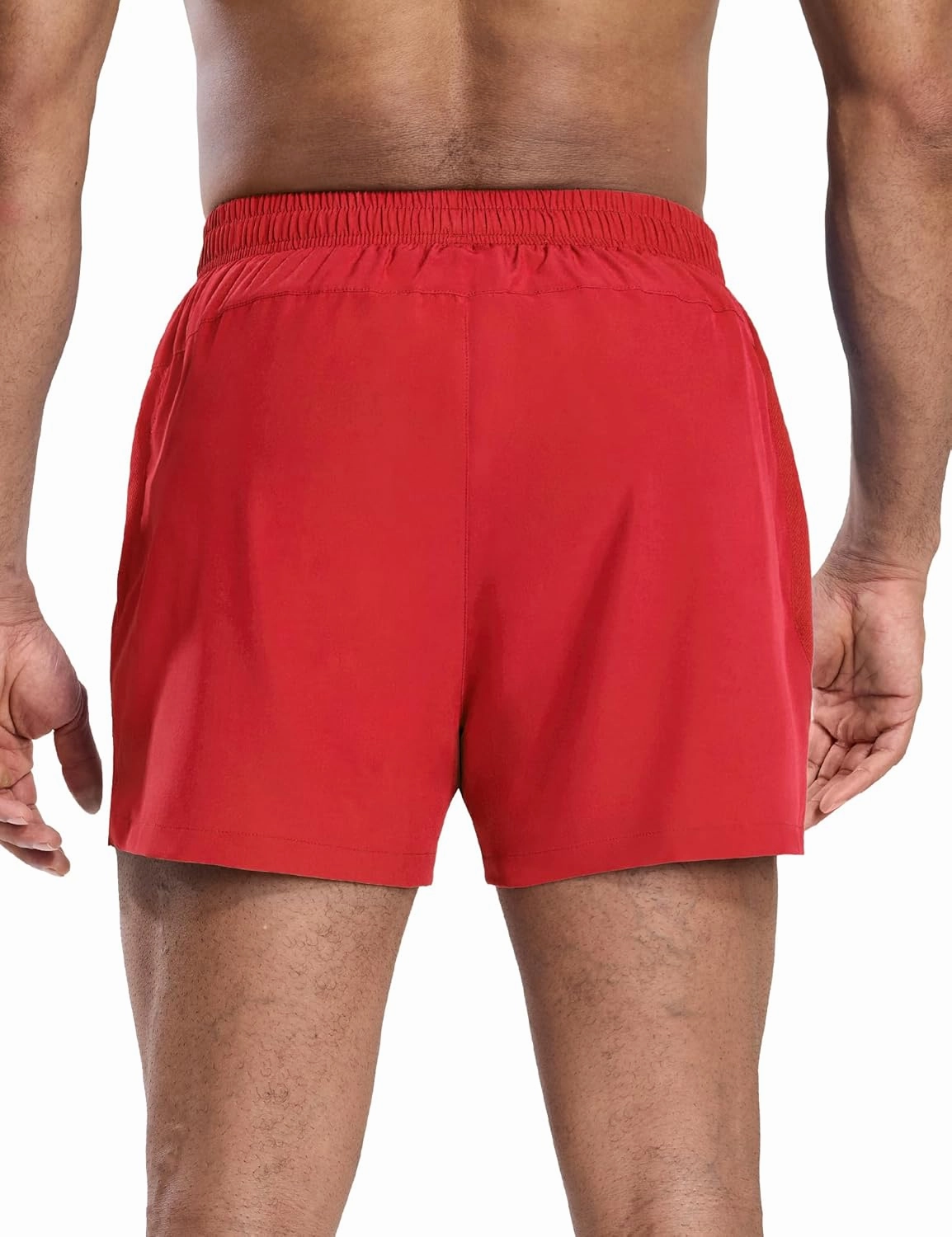MIER Mens 3 Inch Shorts for Athletic Running Dry Fit Lightweight Workout Gym Active Shorts with Brief Liner, Pockets