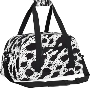 Milk Cow Print Kids Overnighter Duffel Bags for Boys, Carry-On Size Sports Gym Bag with Front Zipper Pocket for School Practice or Overnight Travel Weekender Sleepover Tote Bag