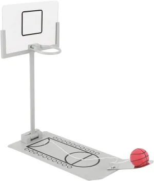 Mini Basketball Game,8.1x3.7x9.4in Metal Rubber Tabletop Basketball Game Miniature Office Basketball Machine Ornament Decoration for Basketball Lovers