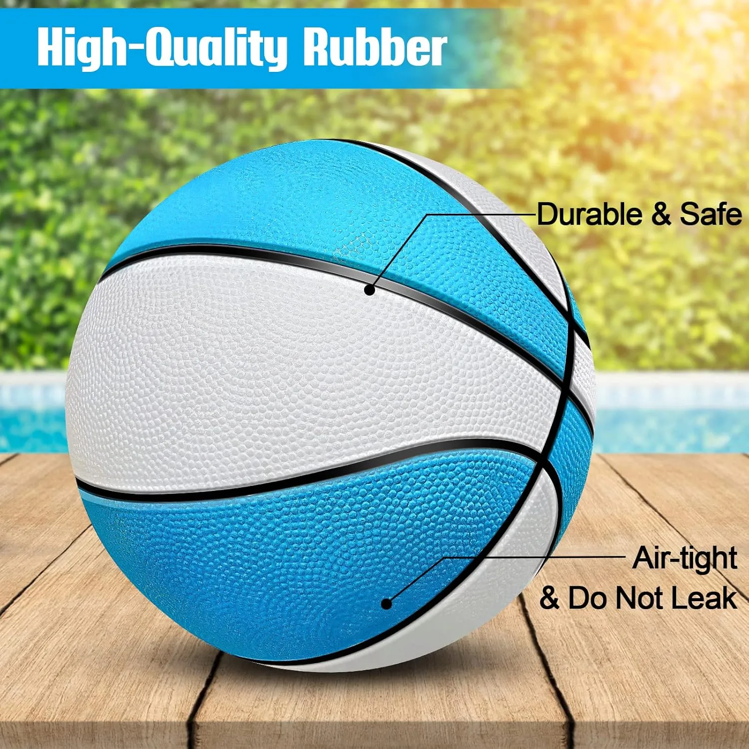 Mini Basketball Replacement 8.5 Inch Pool Basketballs Ball Hoop Indoor Outdoor Toy, Fits All Standard Swimming Pool Basketball Hoop Pool Game Toy Water Games
