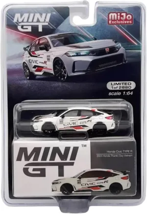 MINI GT True Scale Miniatures Model Car Compatible with Honda Civic Type R 2023 Honda Thanks Day Vietnam 1/64 Diecast Model Car MGT00626