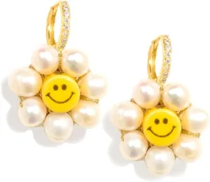 Mini Happy Flower Earrings (Freshwater Pearls)