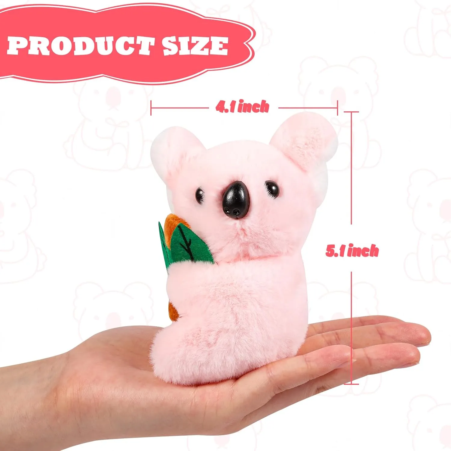 Mini Koala Bear Stuffed Animal & Plush Toy，6Pcs Koala 4.7 Inch Small Animals Decoration for Kids Party Favors Goodie Bag Stuffers Carnival Prizes Classroom Prizes Claw Machine