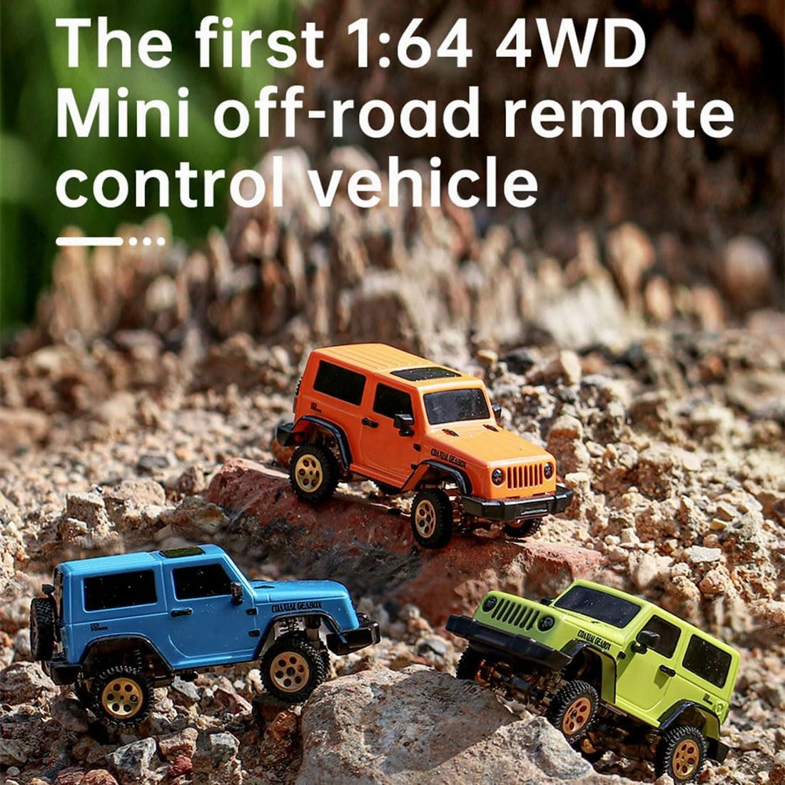 Mini RC Crawler, 1:64 Scale 2.4G Full Proportional RTR Remote Control Climbing Off-Road All-Wheel Drive Vehicle Model for Adults Teens(Standard Version/Blue)