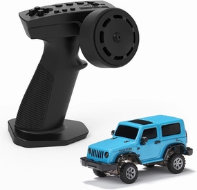 Mini RC Crawler, 1:64 Scale 2.4G Full Proportional RTR Remote Control Climbing Off-Road All-Wheel Drive Vehicle Model for Adults Teens(Standard Version/Blue)