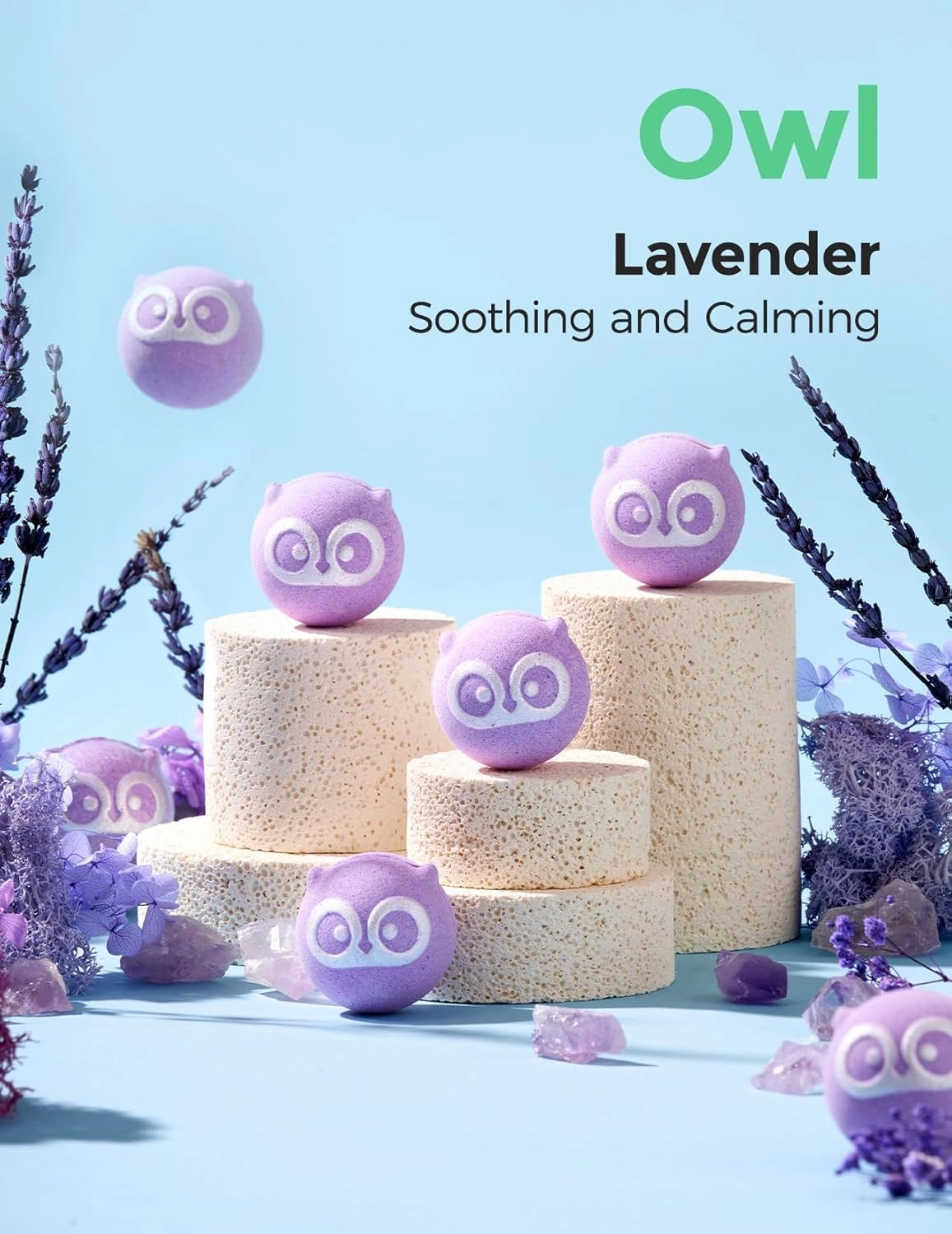 Momcozy Natural&Organic Essential Oil Bath Bombs,14 Pcs Bubble Bath Fizzy Balls with Cute Owl Animal Shapes,Bath Bombs Children's Day Gift Set for Kids Girls Boys Toddler,Ideal Gift