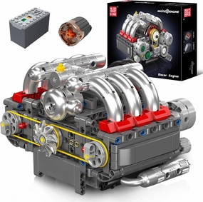 Mould King 10193 Boxer Engine Model Kit That Runs - Build Your Own Mini Engine, Car Engine Replica Build Blocks Set for Kids/Adult (609 Pcs)