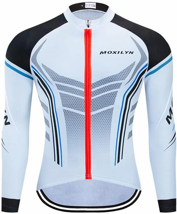 MOXILYN Men Long Sleeve Cycling Jerseys Polyester Bike Clothing Outdoor Cycling Jacket