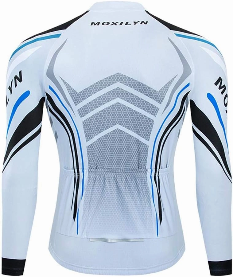 MOXILYN Men Long Sleeve Cycling Jerseys Polyester Bike Clothing Outdoor Cycling Jacket