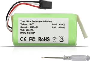 MULS 14.4V 3600mAh Vacuum Replacement Battery for Qihoo 360 S5 S7 S7 Pro T90 X9 Vacuum Spare, Battery for LIFERO RX9 Robot Vacuum with Tools Battery