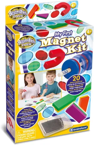 My First Magnet Kit - 20 Pieces, Learn About Magnetic Force, Educational Toy, Includes Online Code for Experiments, Kids Ages 4 