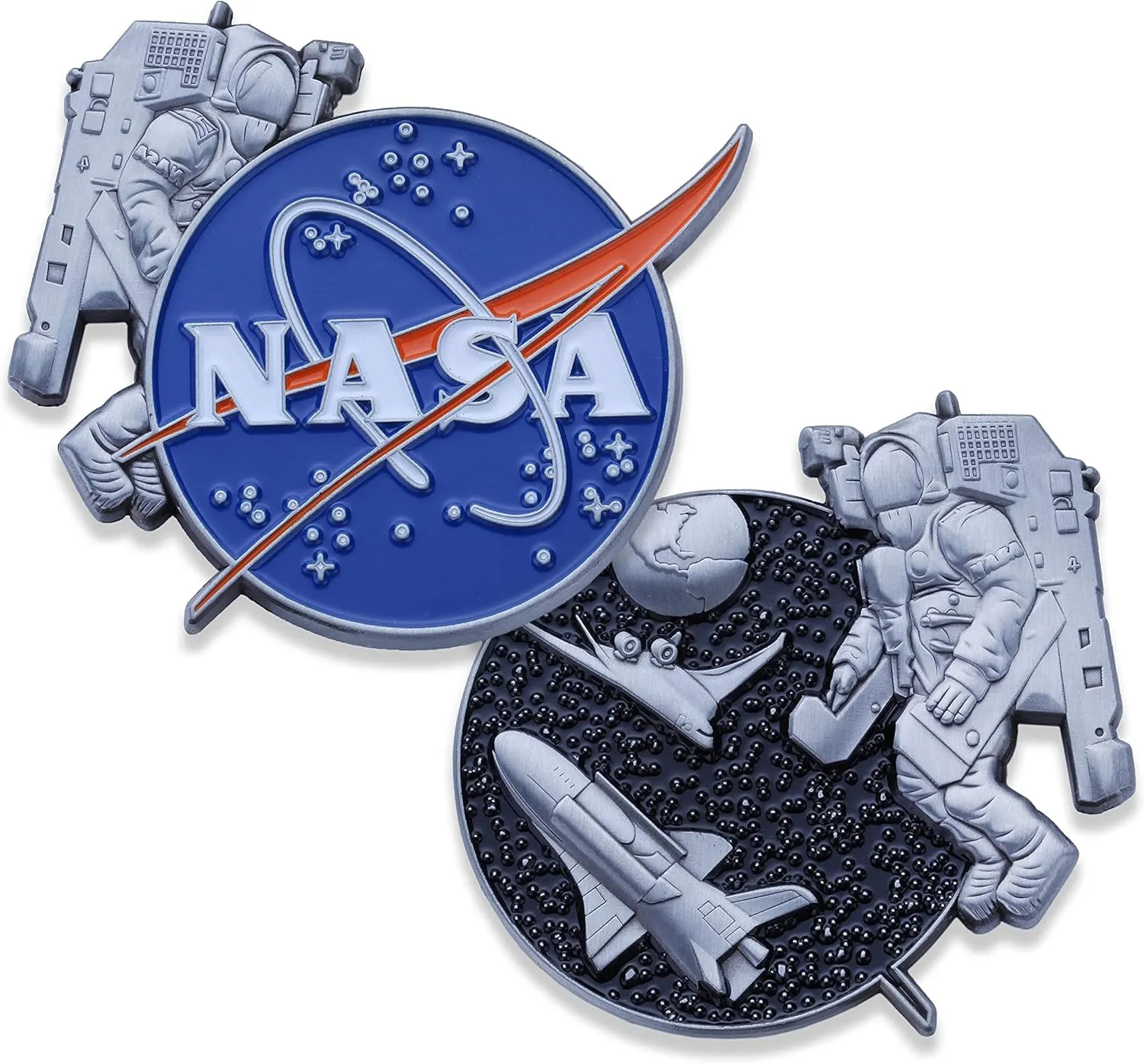 NASA Logo Space Walk Challenge Coin - NASA Collectible Coin - Soft Enamel Mate Paint Official Logo of National Aeronautics & Space Administration Coins - Veteran Owned Company!
