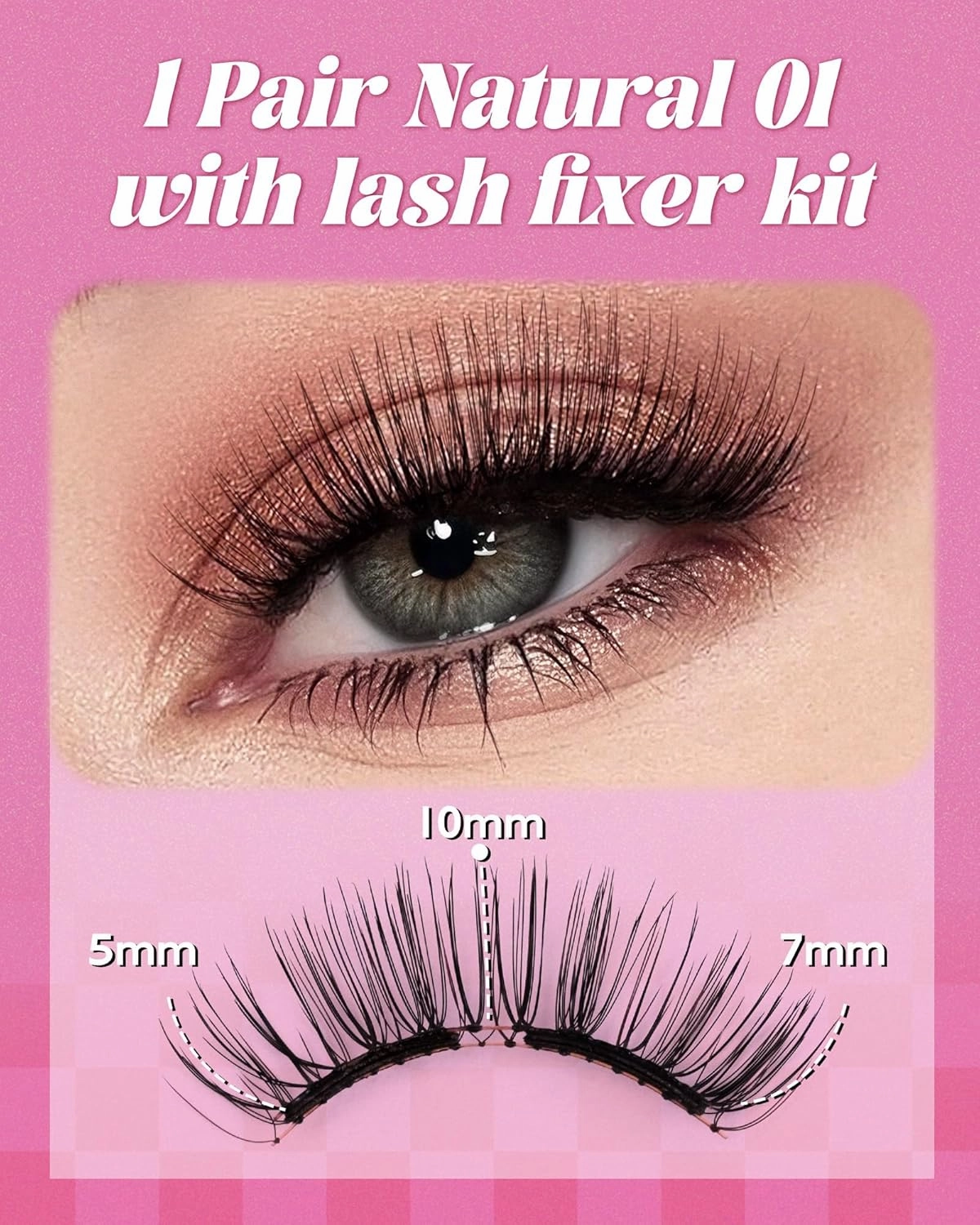 Natural Look Soft Magnetic Eyelashes - Upgrade Reusable Magnetic Eyelashes, Easy To Wear and Remove Soft Magnet Lashes with Applicator Lash Fixer, No Glue Needed by EMEDA(Natural)
