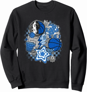 NBA Dallas Mavericks Psychedelic Basketball Collage Sweatshirt
