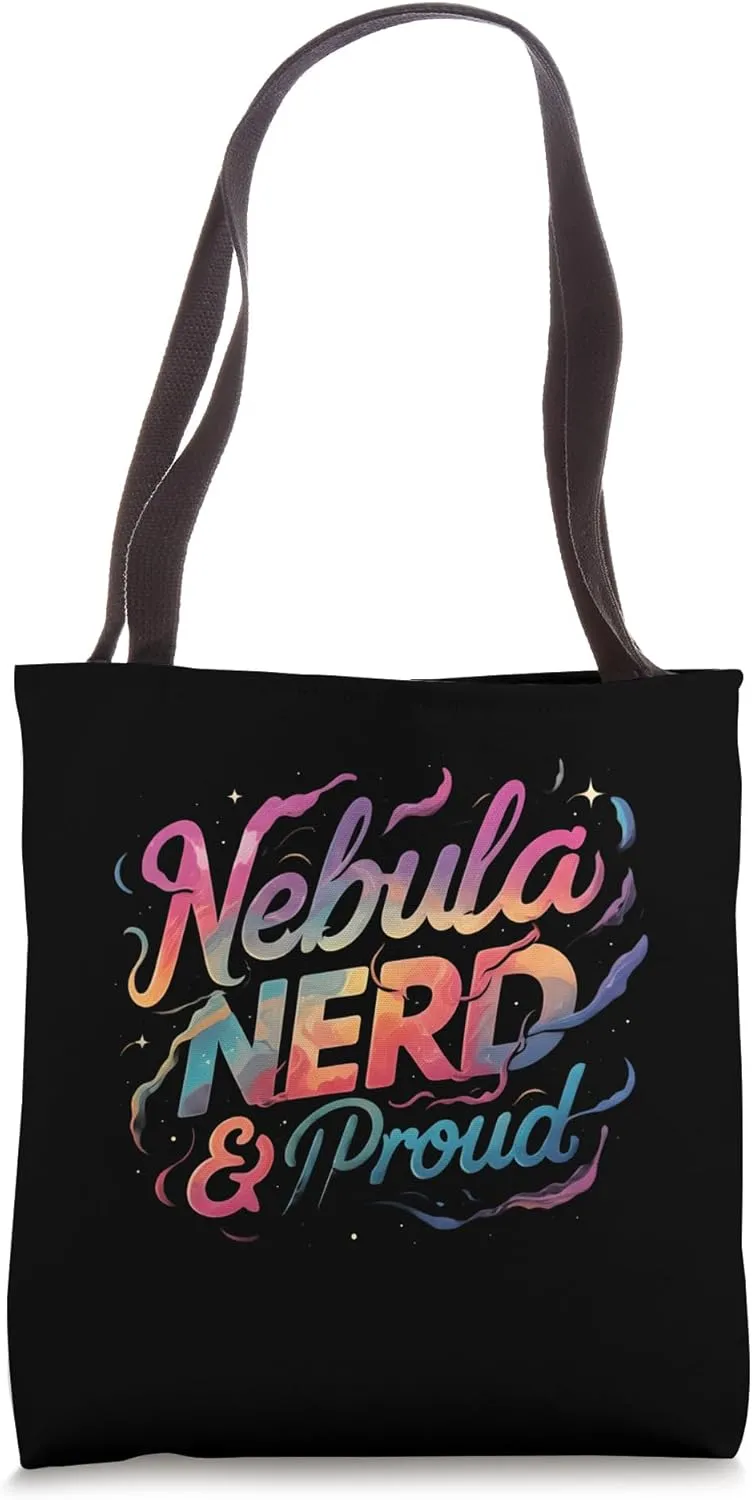 Nebula NERD & Proud Space Galaxy Astronomy Tote Bag