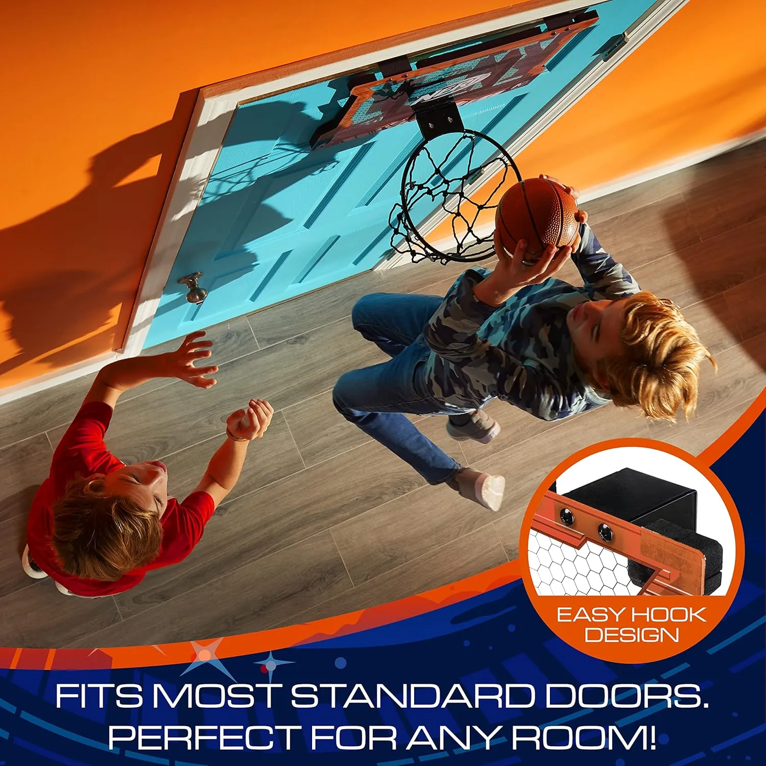 Nerf Basketball Hoop Set - Pro Hoop Mini Hoop Set with Mini Basketball - Steel Rim Great for Dunking