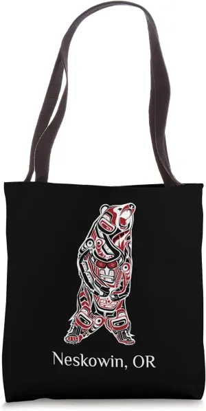 Neskowin Oregon Native American Indian Brown Grizzly Bear Tote Bag