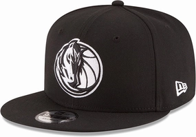 New Era NBA 9FIFTY Black White Adjustable Snapback Hat Cap One Size Fits All