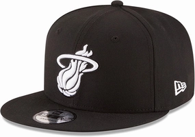 New Era NBA 9FIFTY Black White Adjustable Snapback Hat Cap One Size Fits All