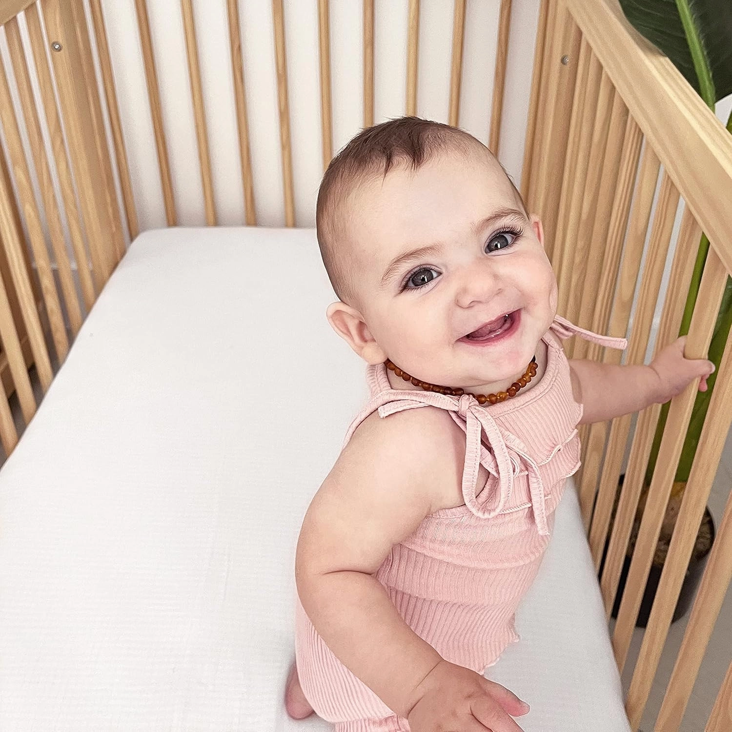 Newton Baby Organic Fitted Mini Crib Sheet (2-Pack) - 100% Breathable and Ultra-Soft, 100% Organic Muslin Cotton, Machine Washable, Fit Any Mini Sized Crib 24" x 38" and up to 8", White