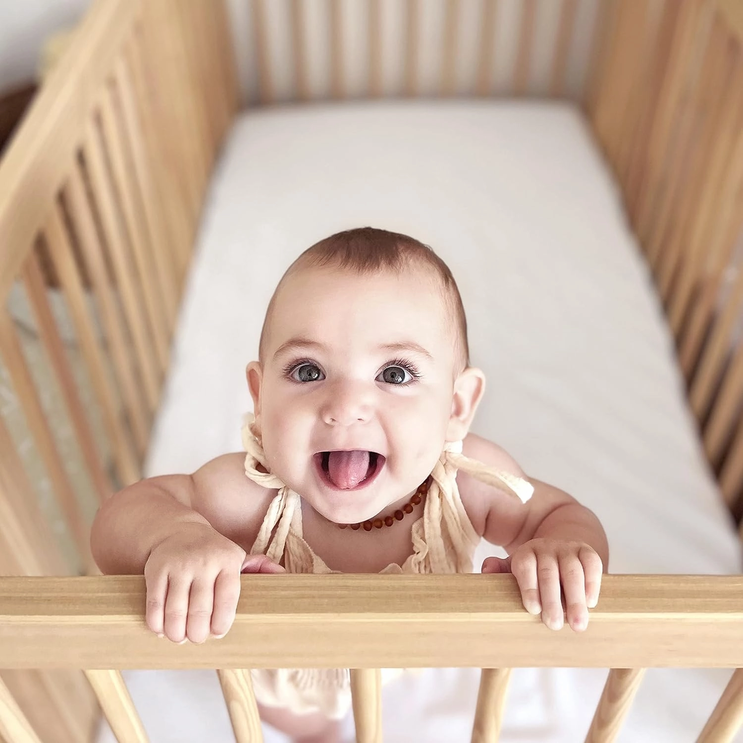 Newton Baby Organic Fitted Mini Crib Sheet (2-Pack) - 100% Breathable and Ultra-Soft, 100% Organic Muslin Cotton, Machine Washable, Fit Any Mini Sized Crib 24" x 38" and up to 8", White