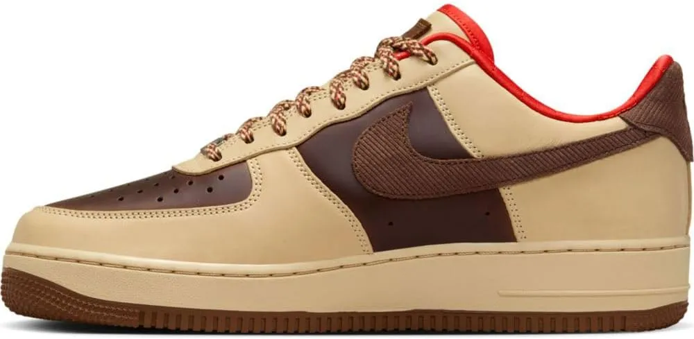 Nike Air Force 1 '07 Men's Shoes (HQ3447-222, Light British Tan/Sesame/Picante Red/Cacao Wow)