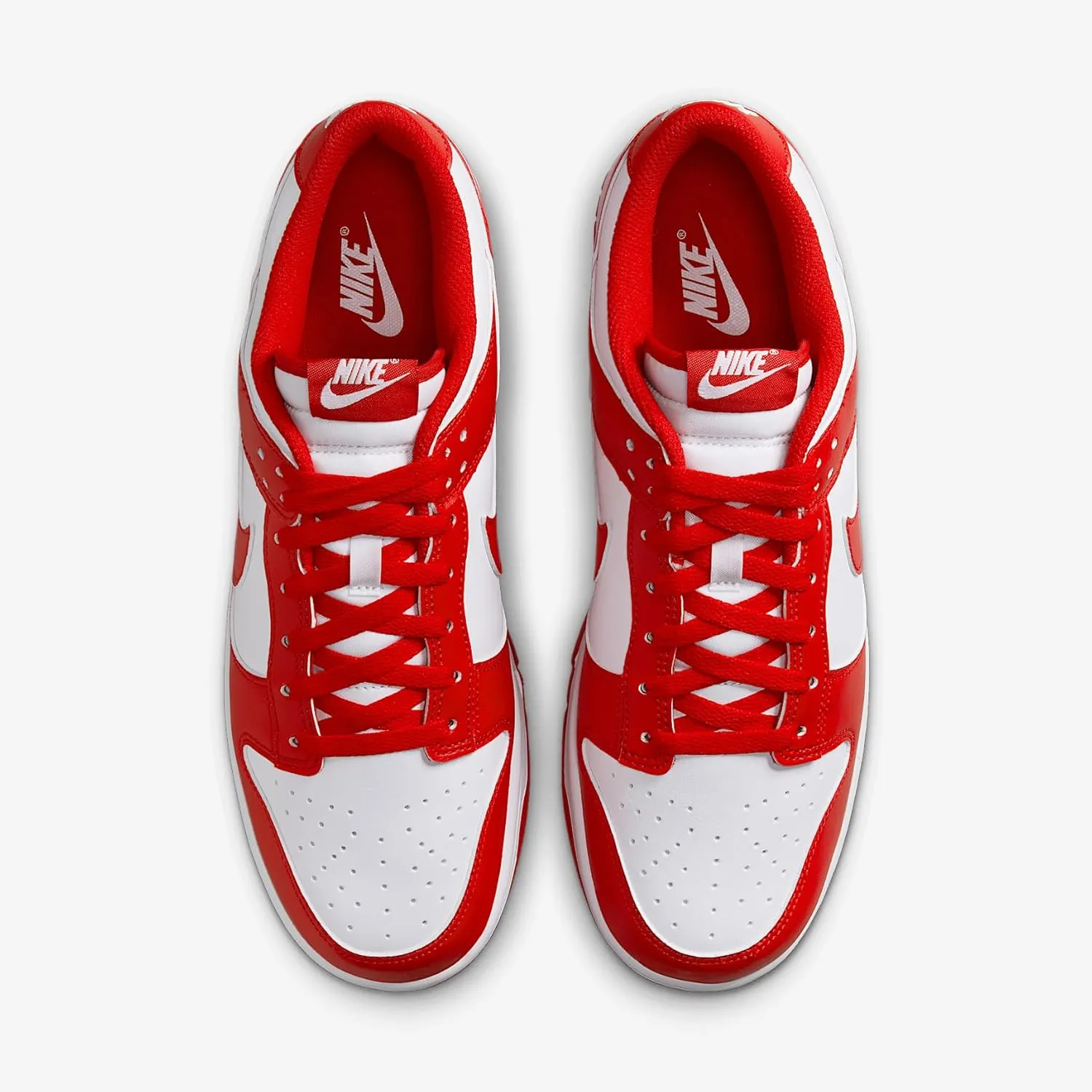 Nike Dunk Low Retro Men's Shoes (HF5441-104, White/White/University Red)