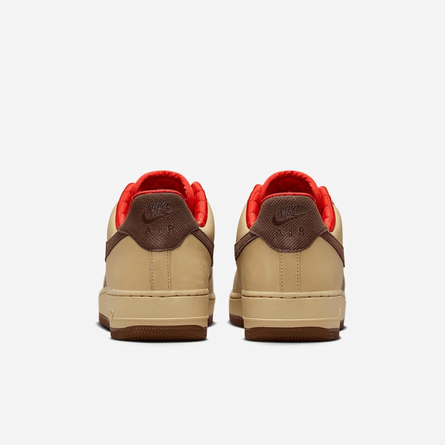 Nike Air Force 1 '07 Men's Shoes (HQ3447-222, Light British Tan/Sesame/Picante Red/Cacao Wow)