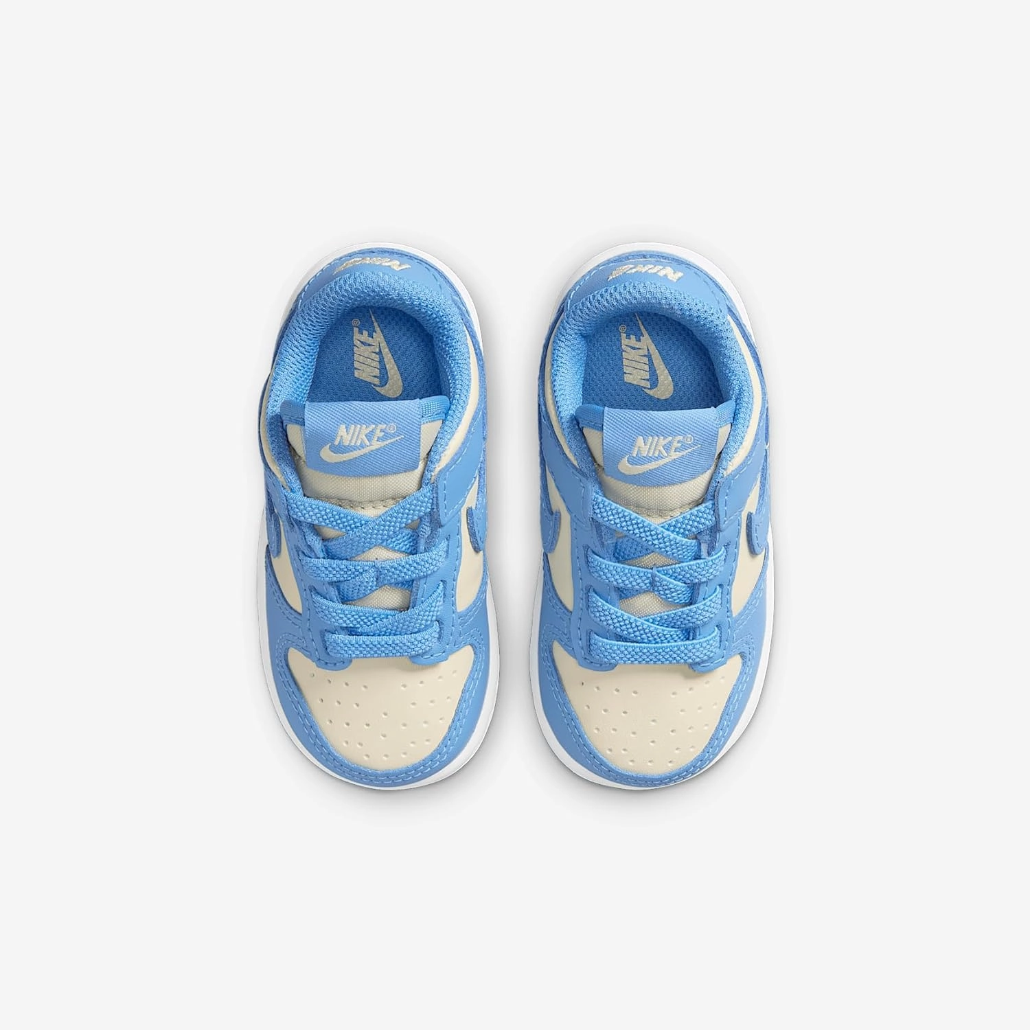 Nike Dunk Low Baby/Toddler Shoes (FB9107-400, Blue Beyond/Beach/White/Blue Beyond)