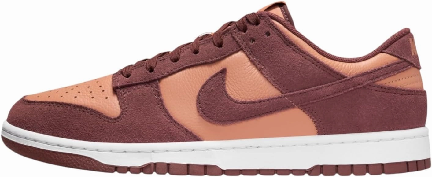 Nike Dunk Low Retro Men's Shoes (FQ8249-200, Amber Brown/White/Dark Pony)