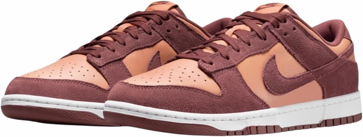 Nike Dunk Low Retro Men's Shoes (FQ8249-200, Amber Brown/White/Dark Pony)